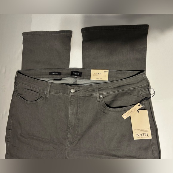 NWT NYDJ Slim Bootcut Jeans Ambition Grey Size 24W - Picture 4 of 5